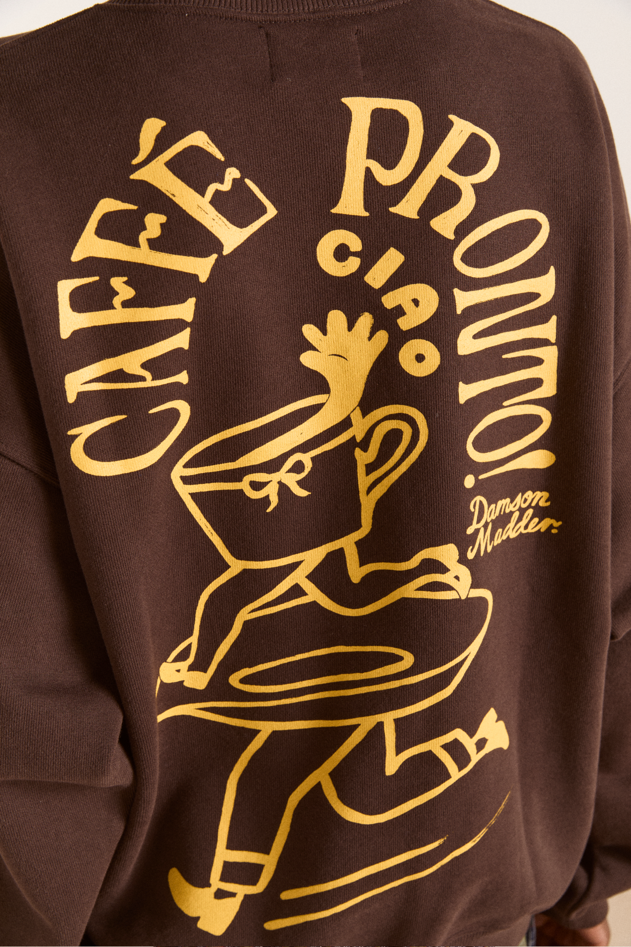 ciao cafe sweatshirt - chocolate
