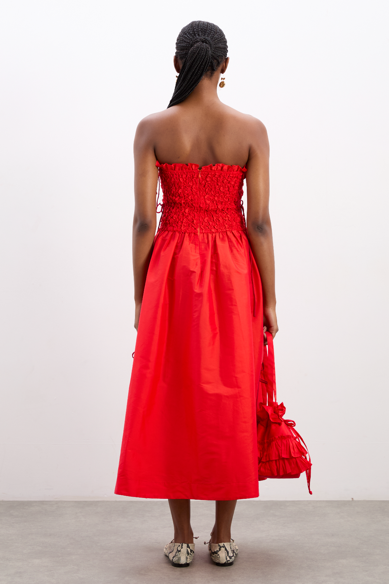 sita multiway midi dress - red