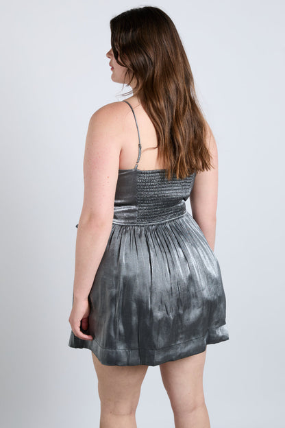 penelope mini dress - glass satin