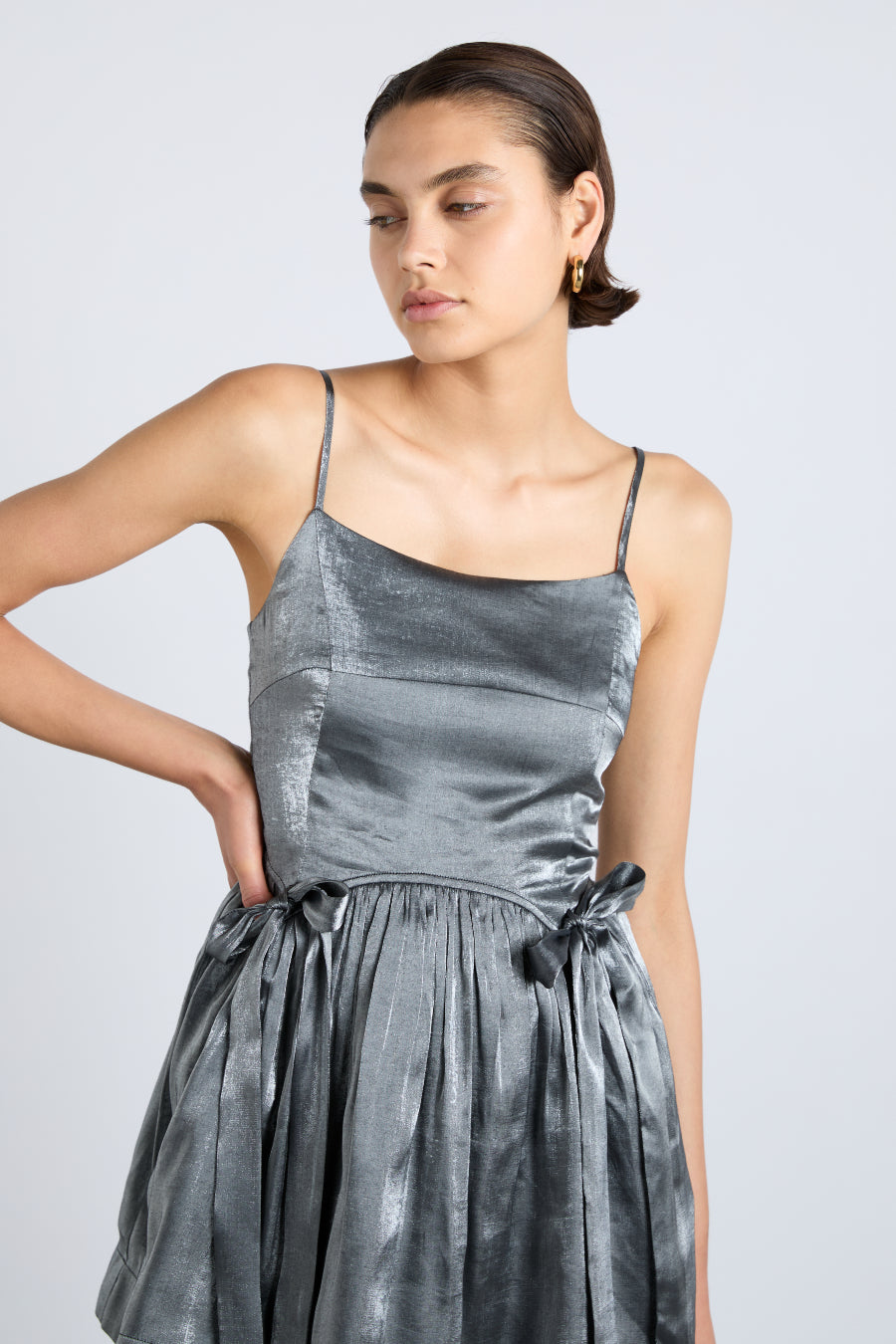 penelope mini dress - glass satin