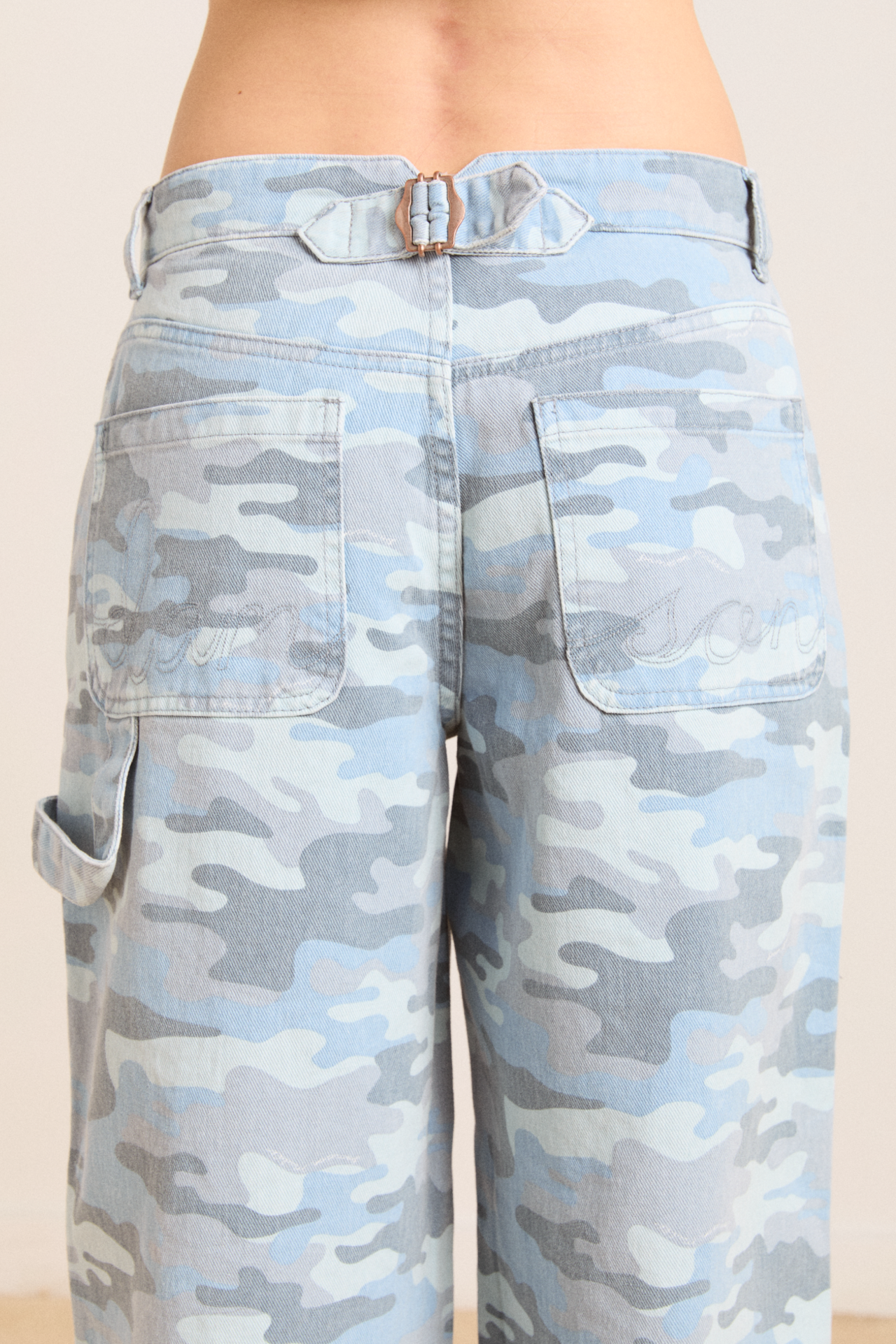 drew jeans - blue camo