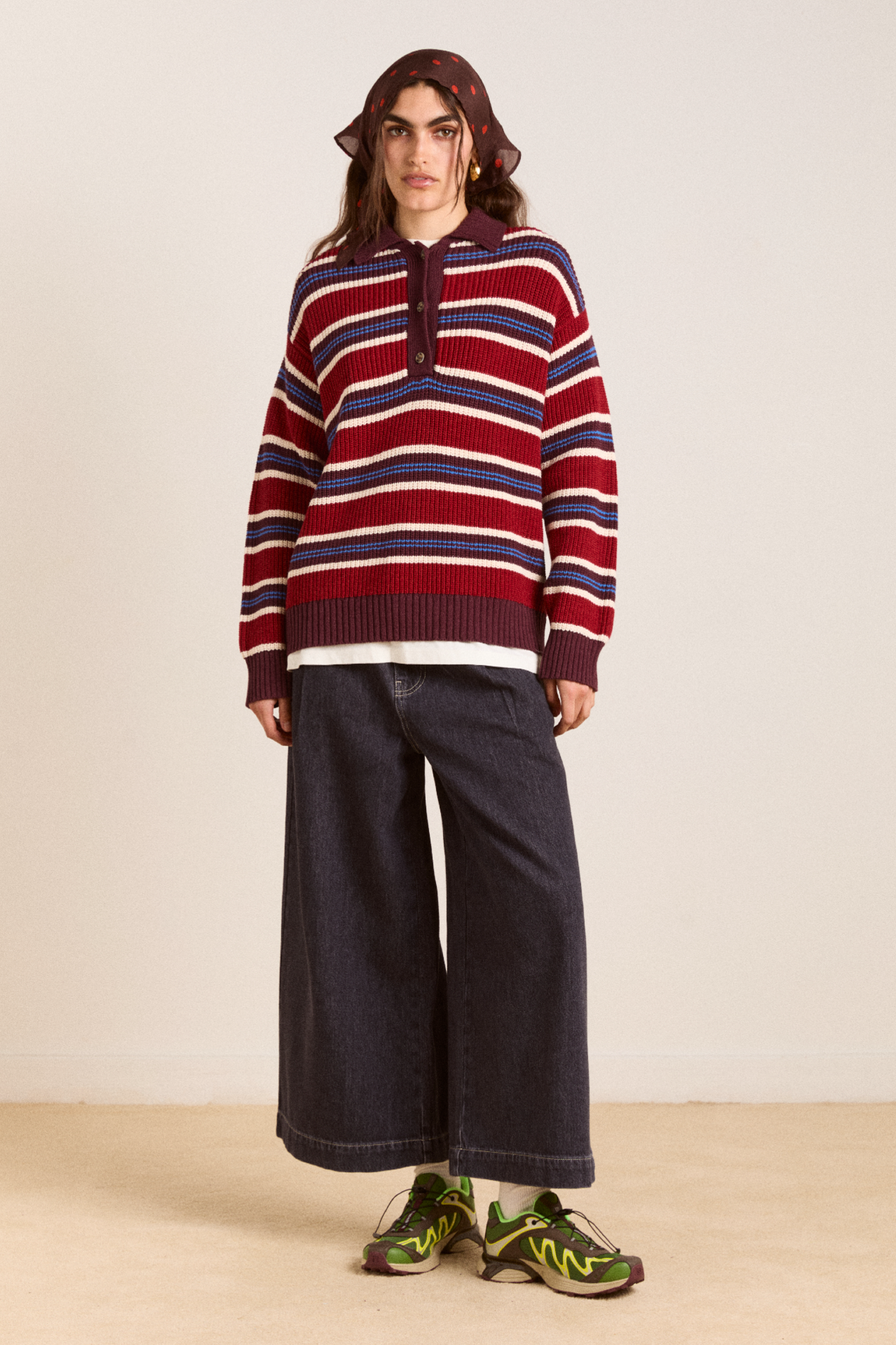 soft denim pleated marj culottes