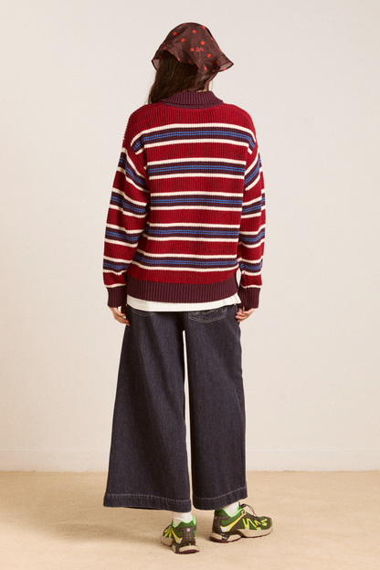 soft denim pleated marj culottes