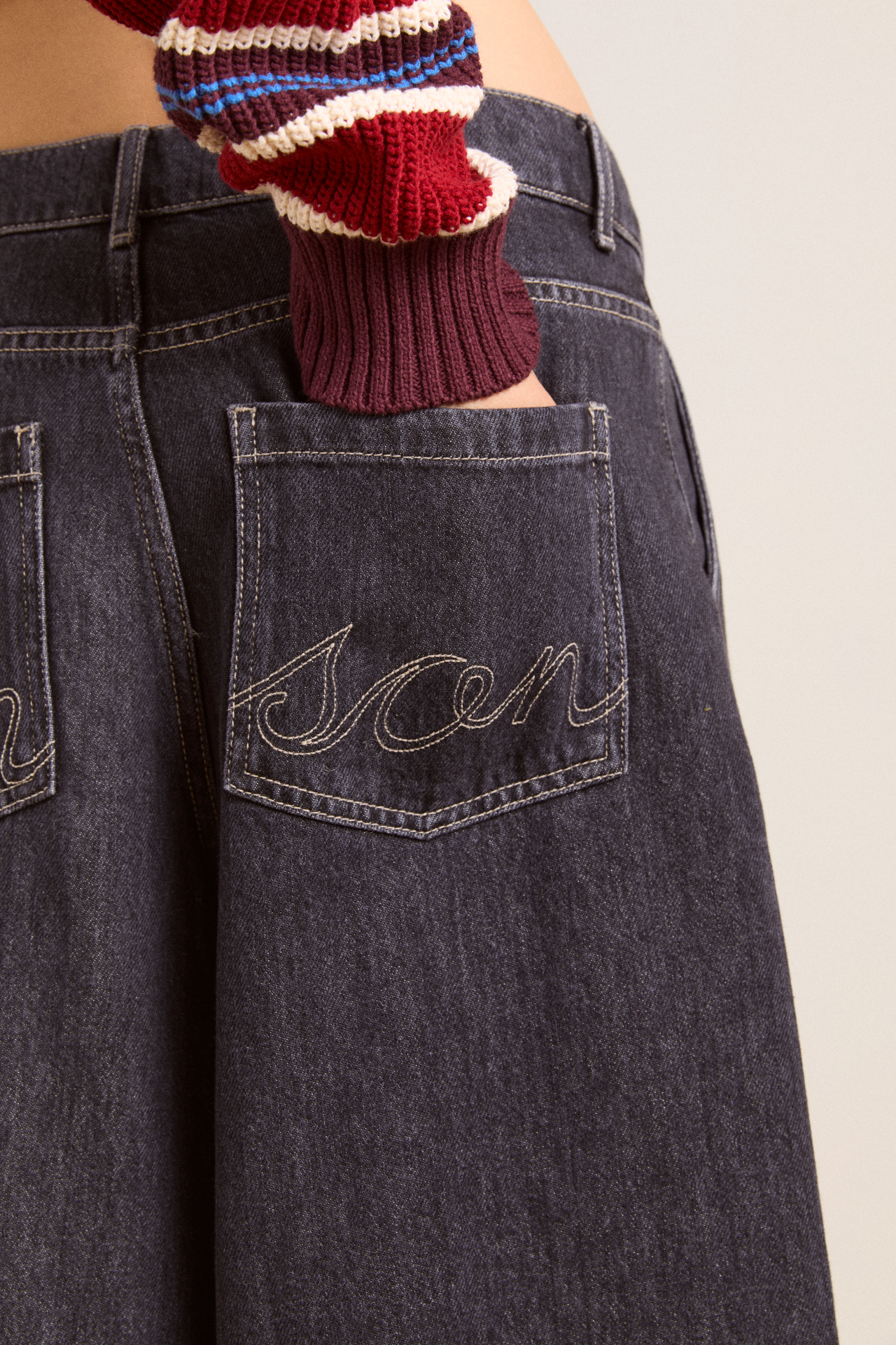 soft denim pleated marj culottes