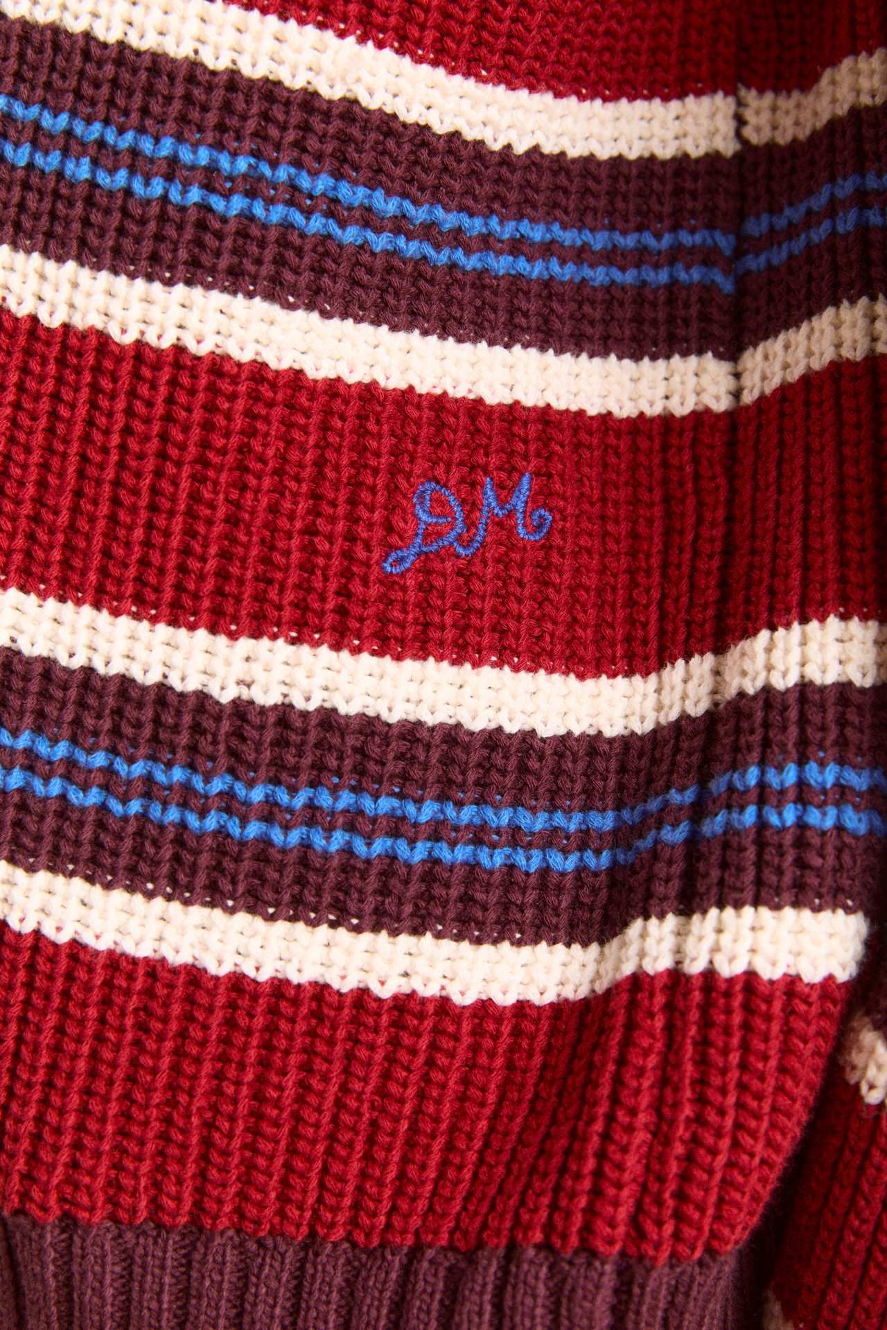 ilona striped rugby jumper - burg stripe