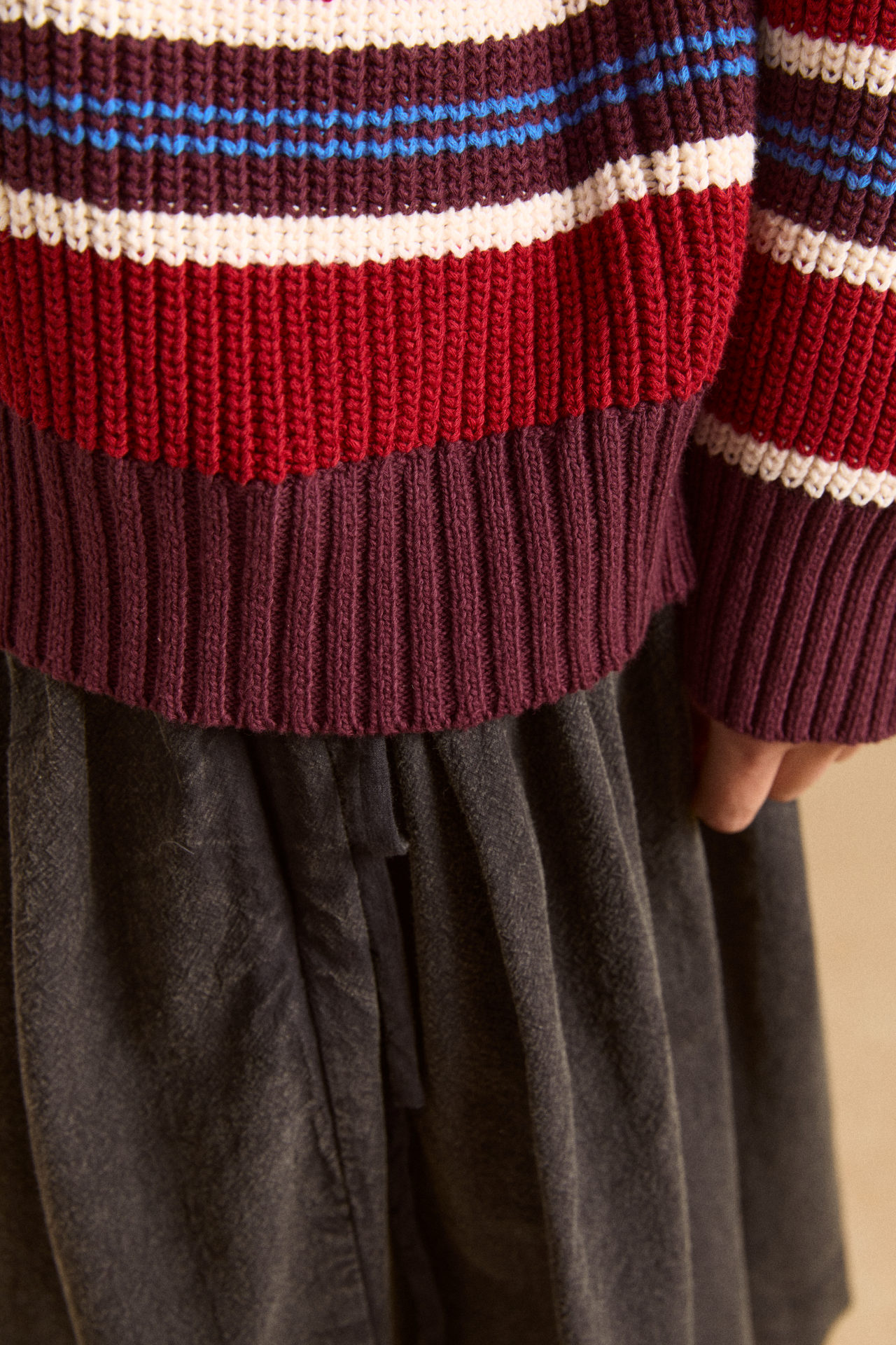 ilona striped rugby jumper - burg stripe