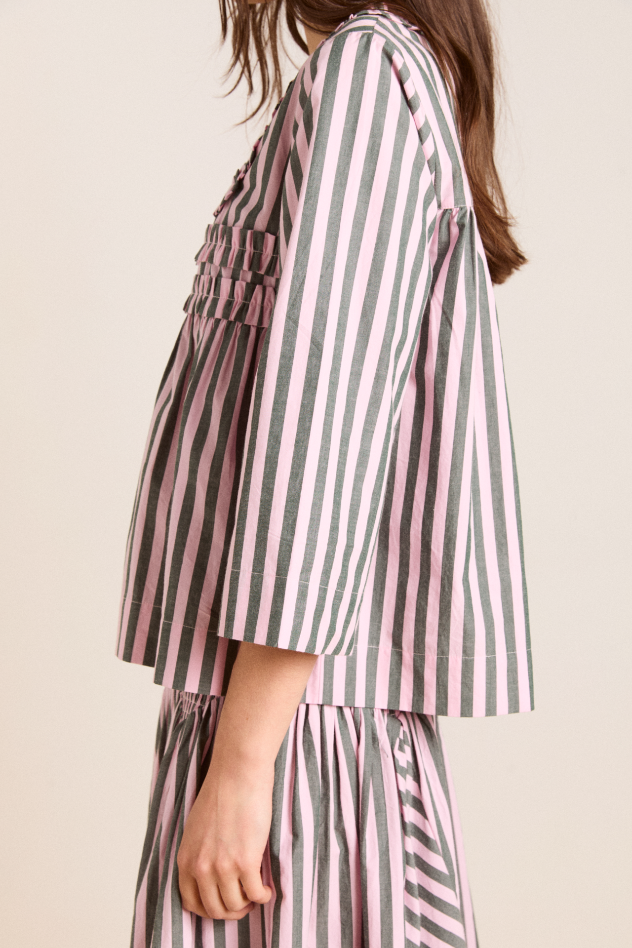 leilani blouse - garden stripe