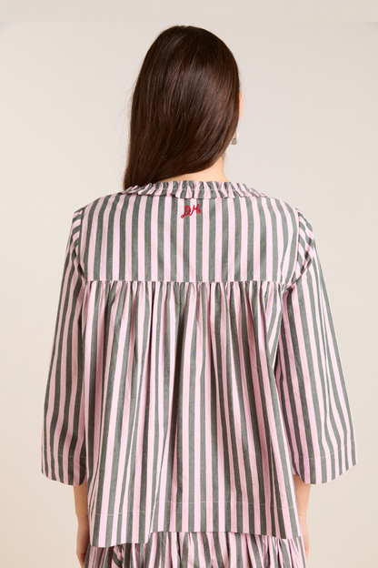 leilani blouse - garden stripe