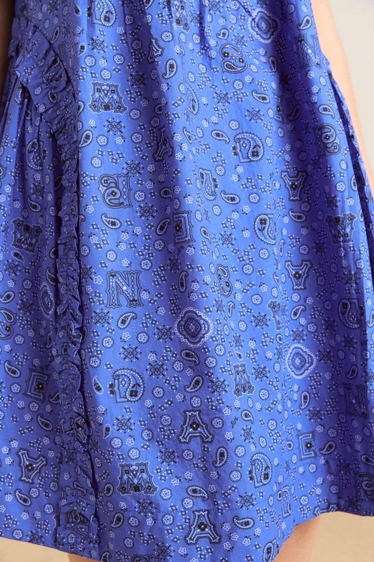 meri mini dress - blue paisley