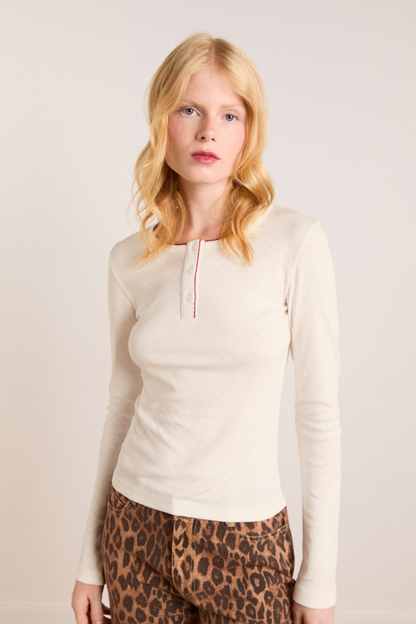 hester henley top - off white