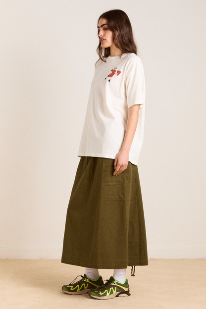 apple peel boyfriend tee - ecru