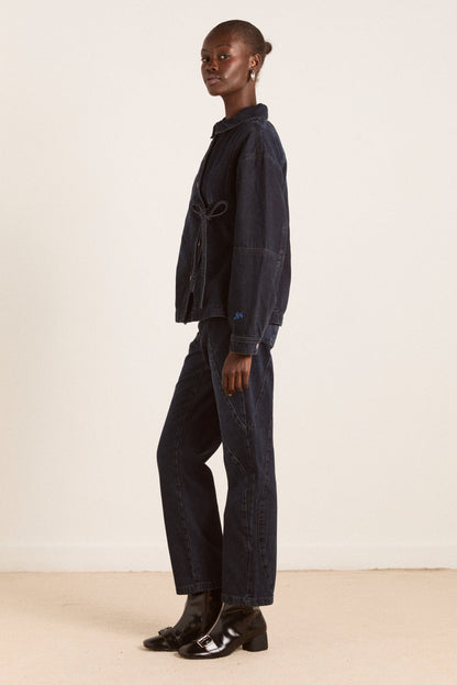 finella denim shirt - wavy seams