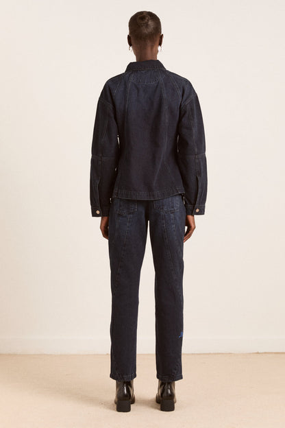 finella denim shirt - wavy seams