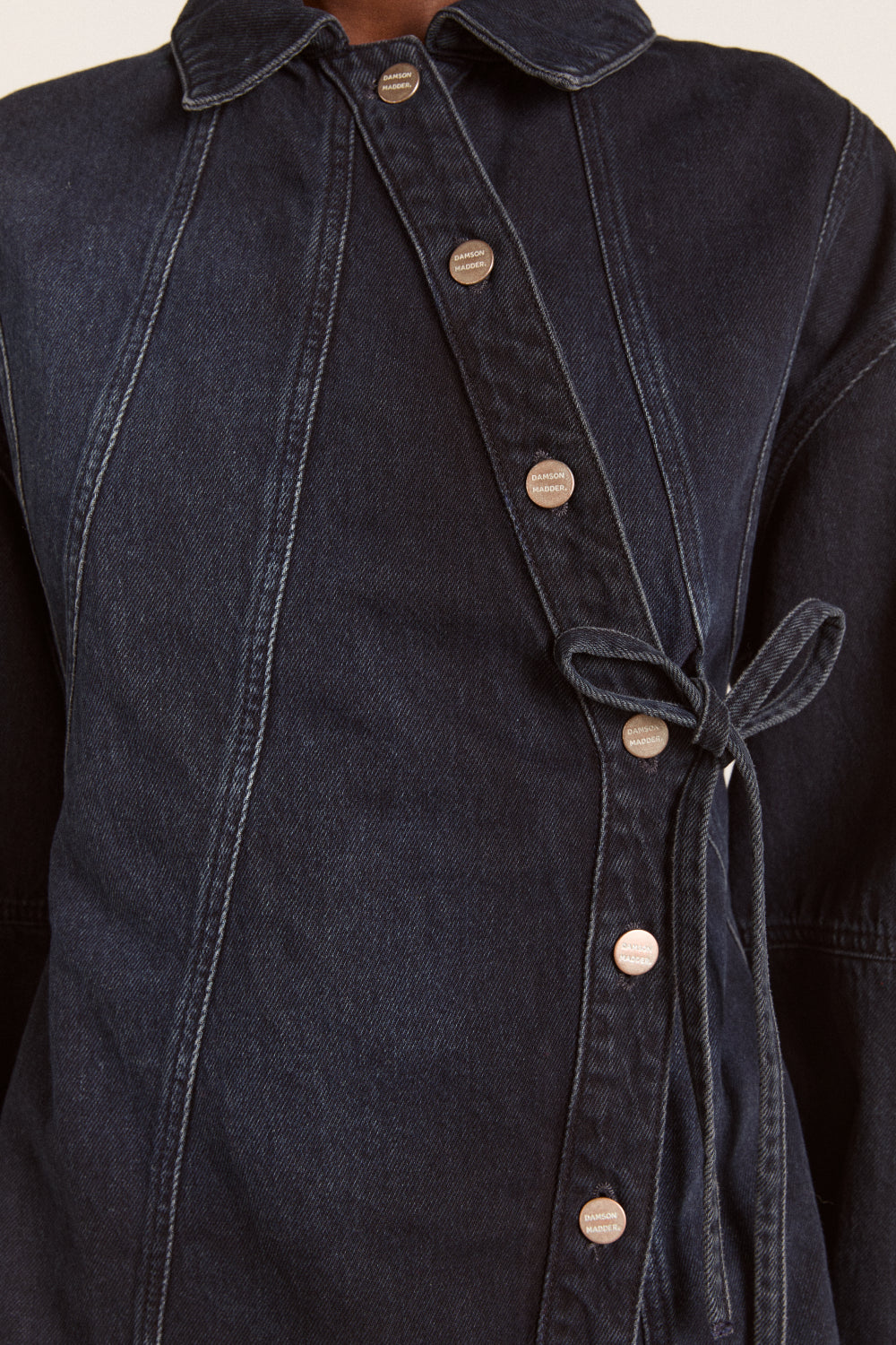 finella denim shirt - wavy seams