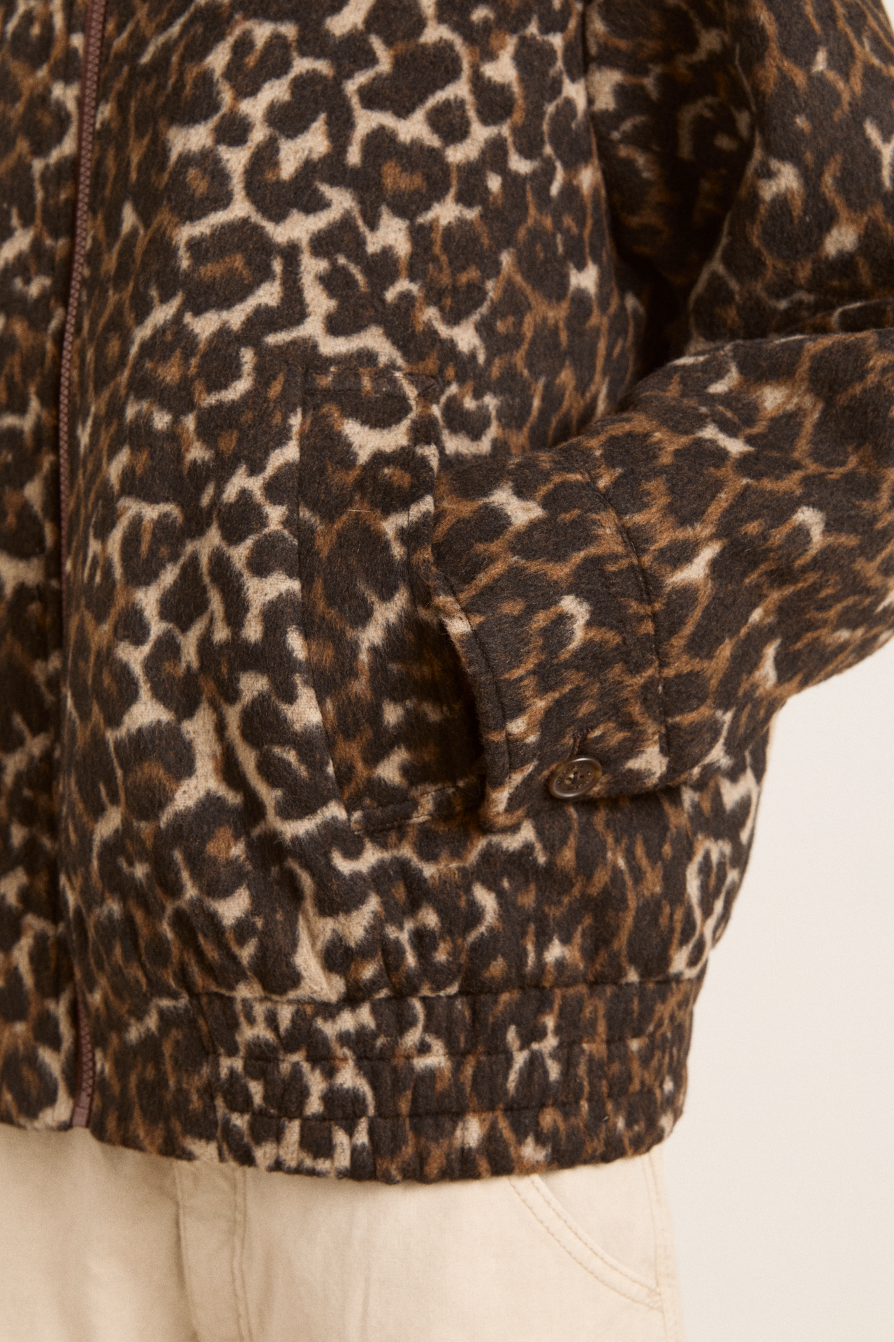 Pixie Bomber Jacket - Leopard