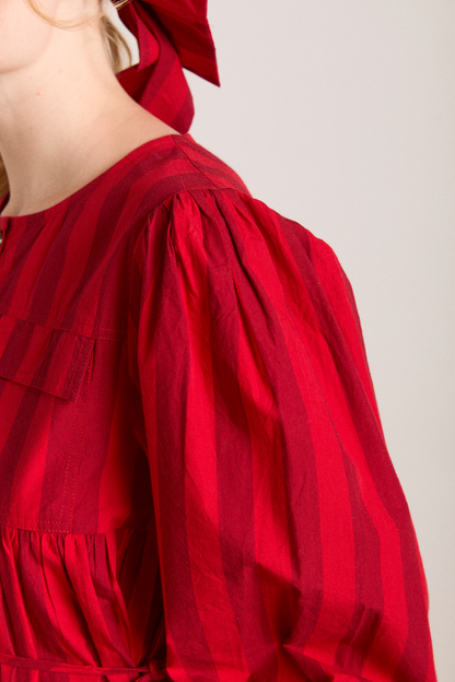 charlize blouse - red stripe