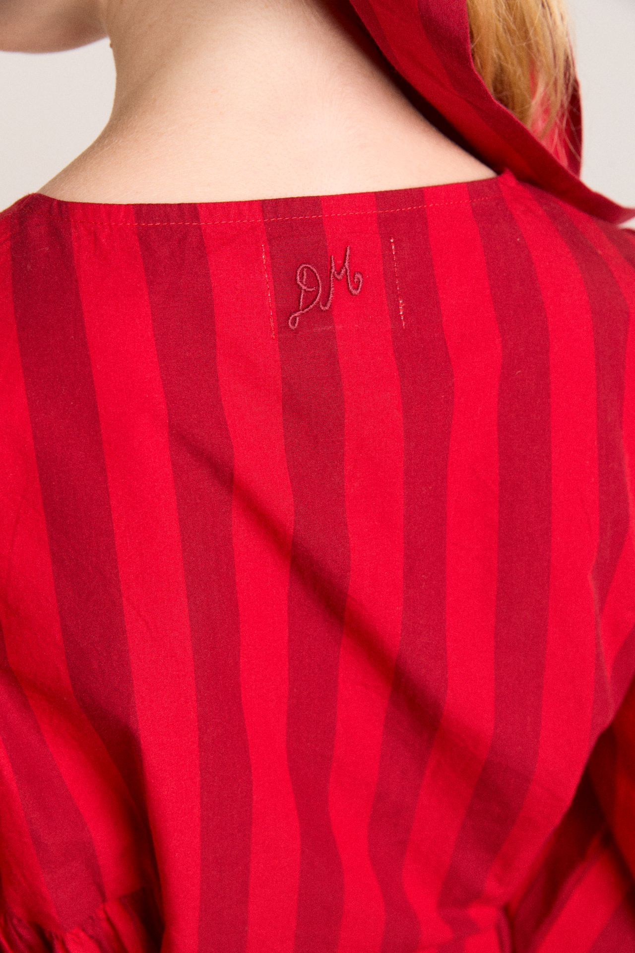 charlize blouse - red stripe