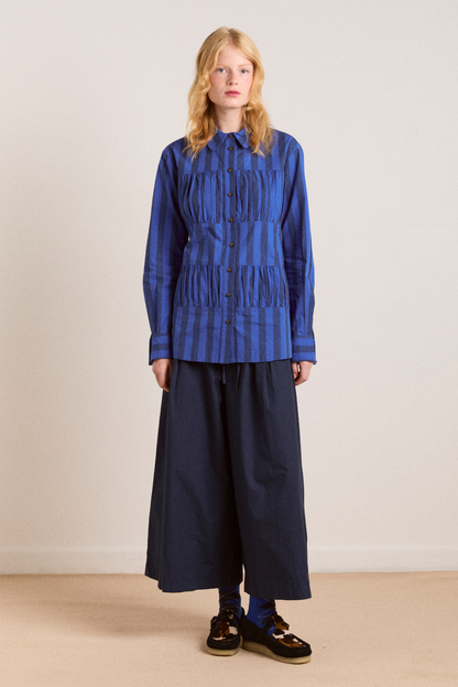 xenia shirt - cobalt stripe
