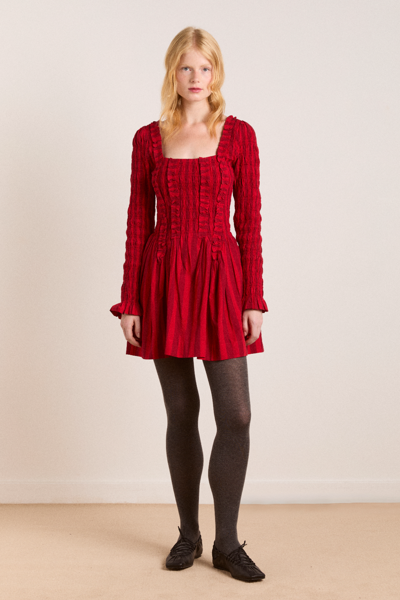 raphaela mini dress - red stripe