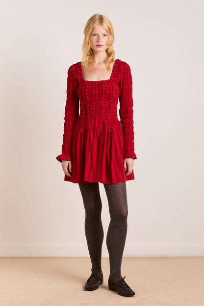 raphaela mini dress - red stripe