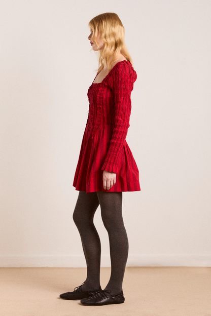 raphaela mini dress - red stripe