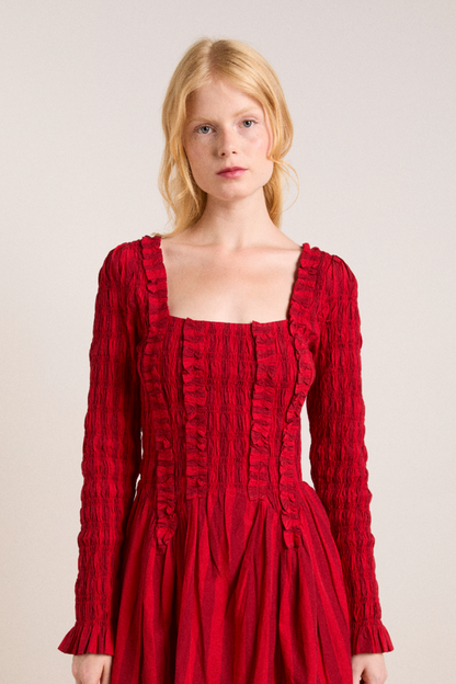 raphaela mini dress - red stripe