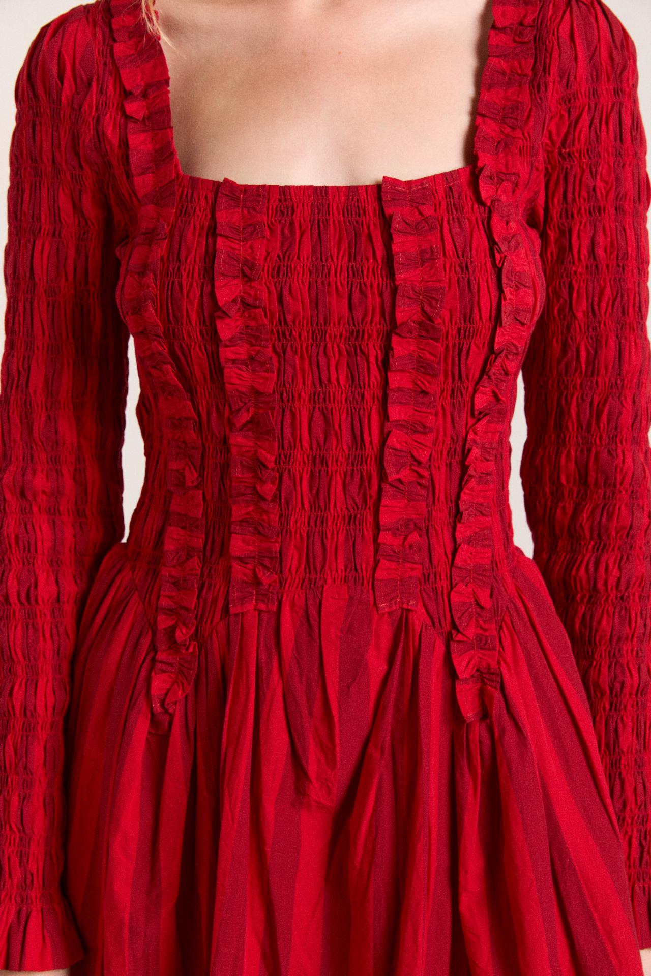 raphaela mini dress - red stripe