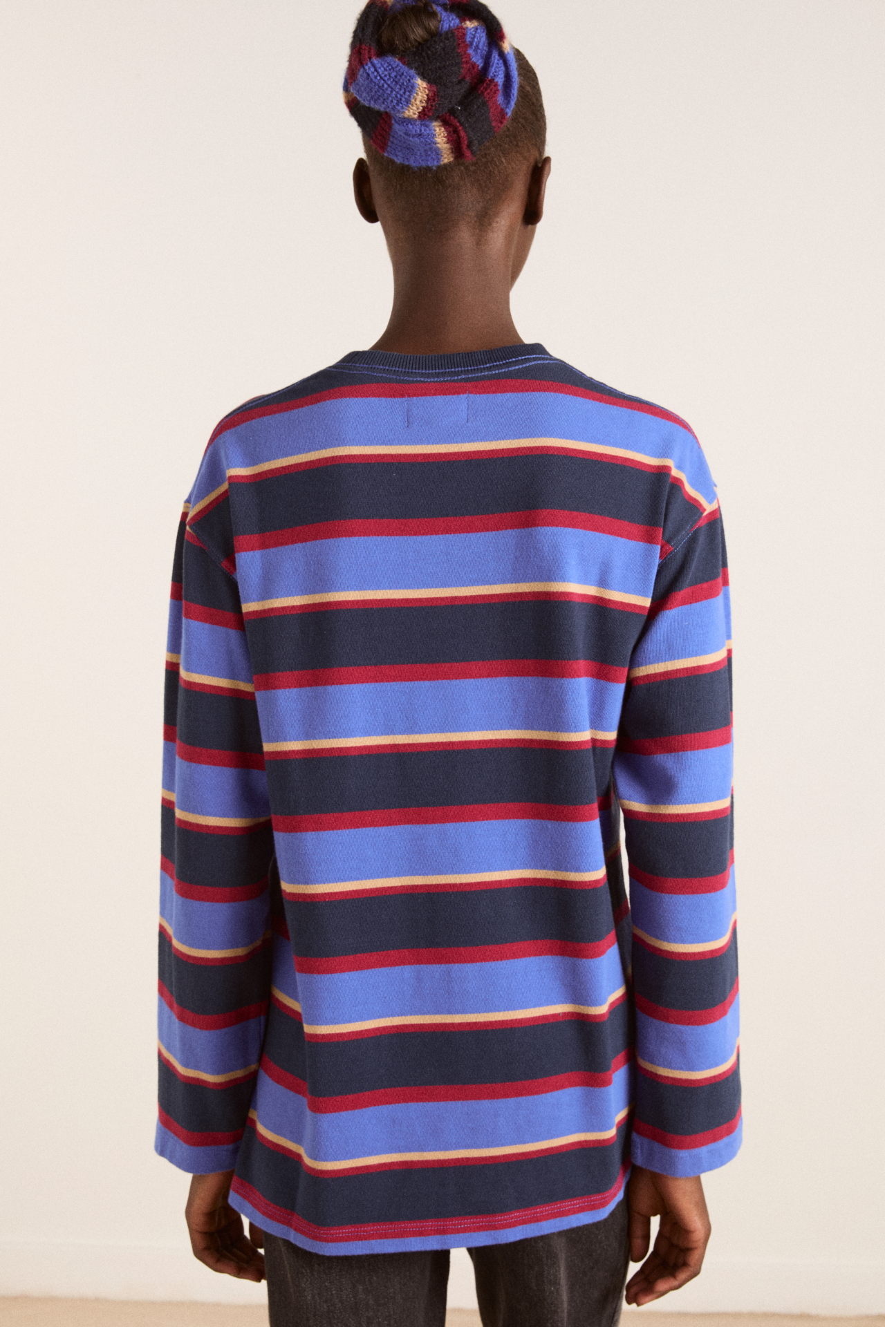 ali long sleeve tee - blue stripe