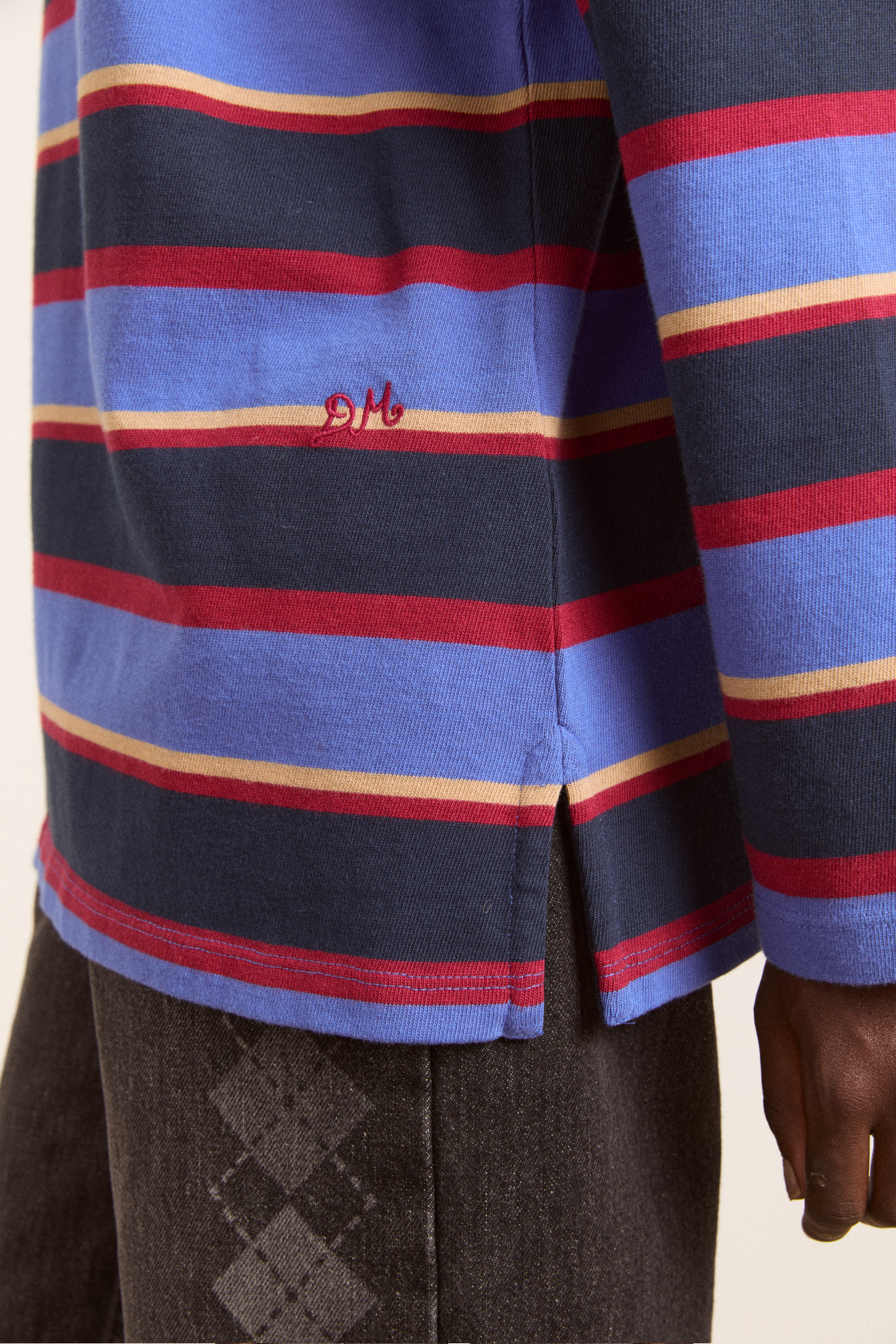 ali long sleeve tee - blue stripe