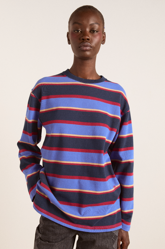 ali long sleeve tee - blue stripe