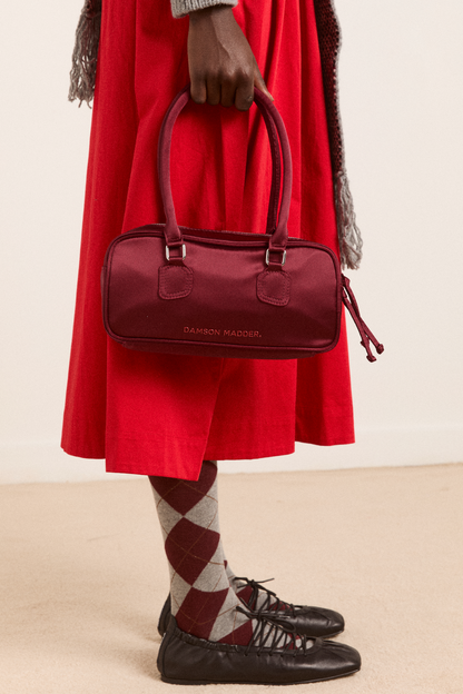 benny mini bowler bag - burg satin