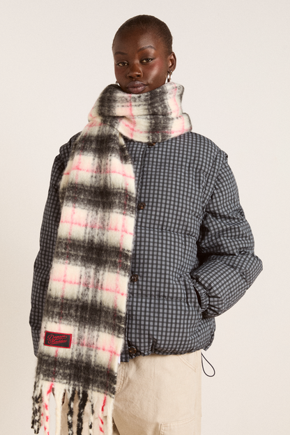 brushed oversized scarf - butter check