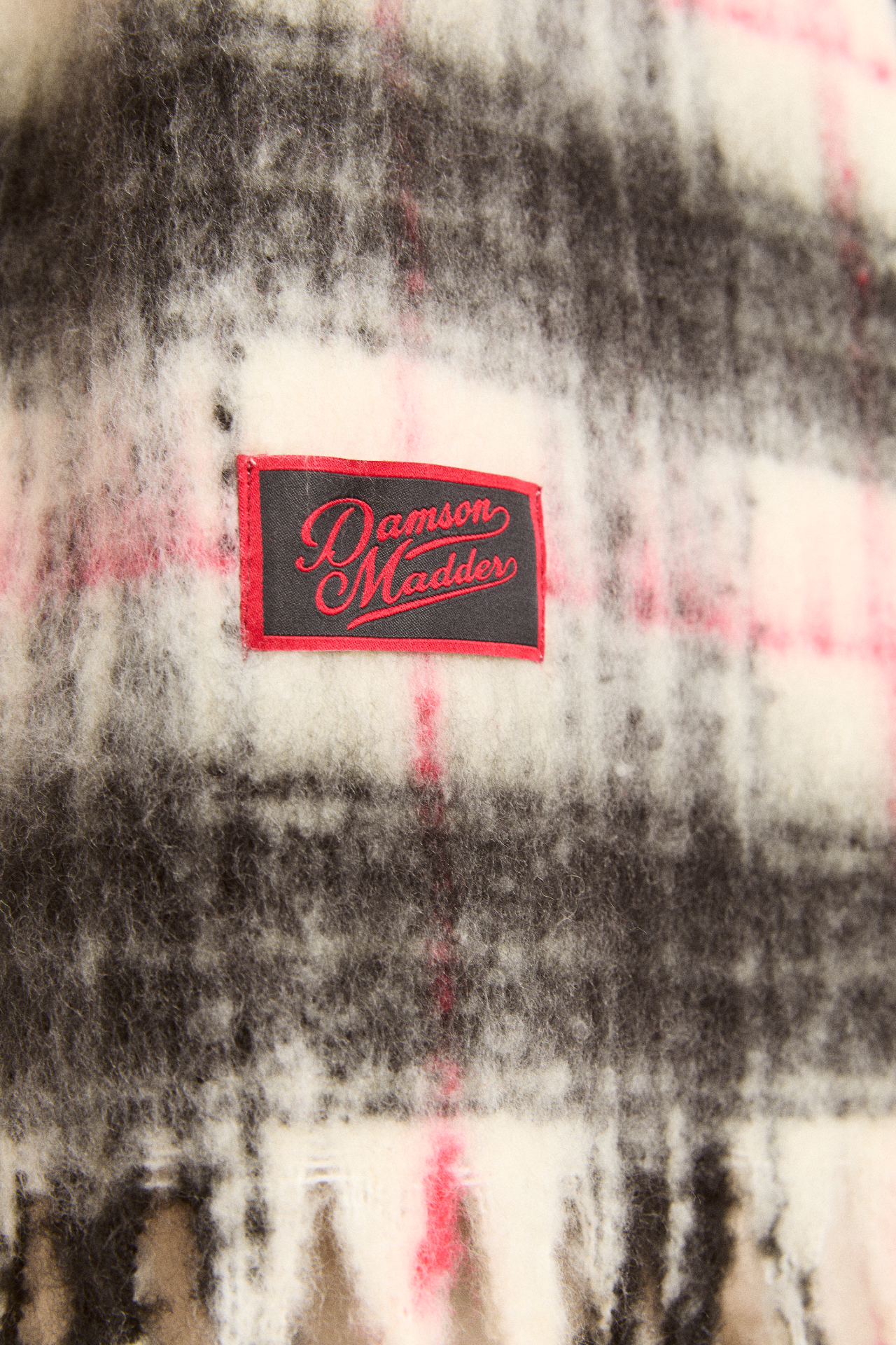 brushed oversized scarf - butter check