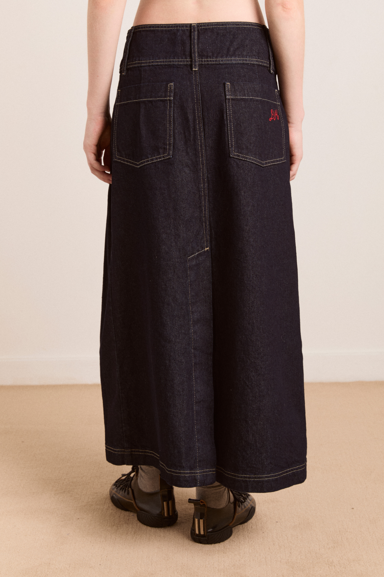 raye denim skirt - dark indigo