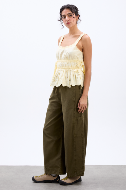 felix twill trousers - olive