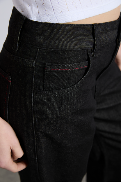 selvedge sylvie jeans - washed black (online exclusive)