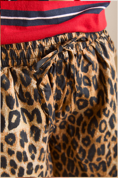 leopard pull on shorts