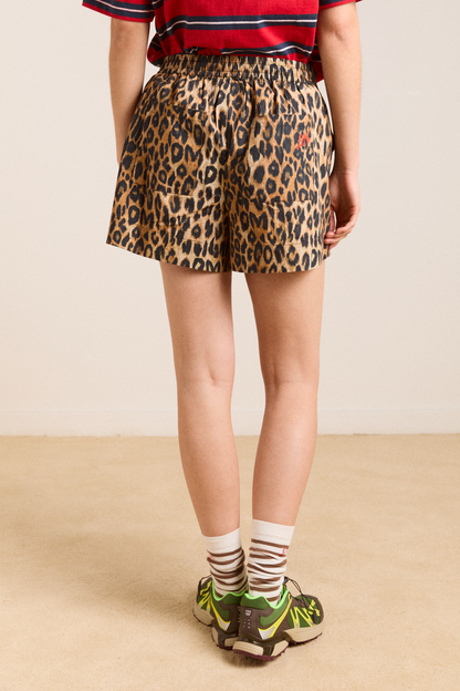 leopard pull on shorts