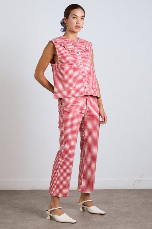 kenny jeans- red gingham