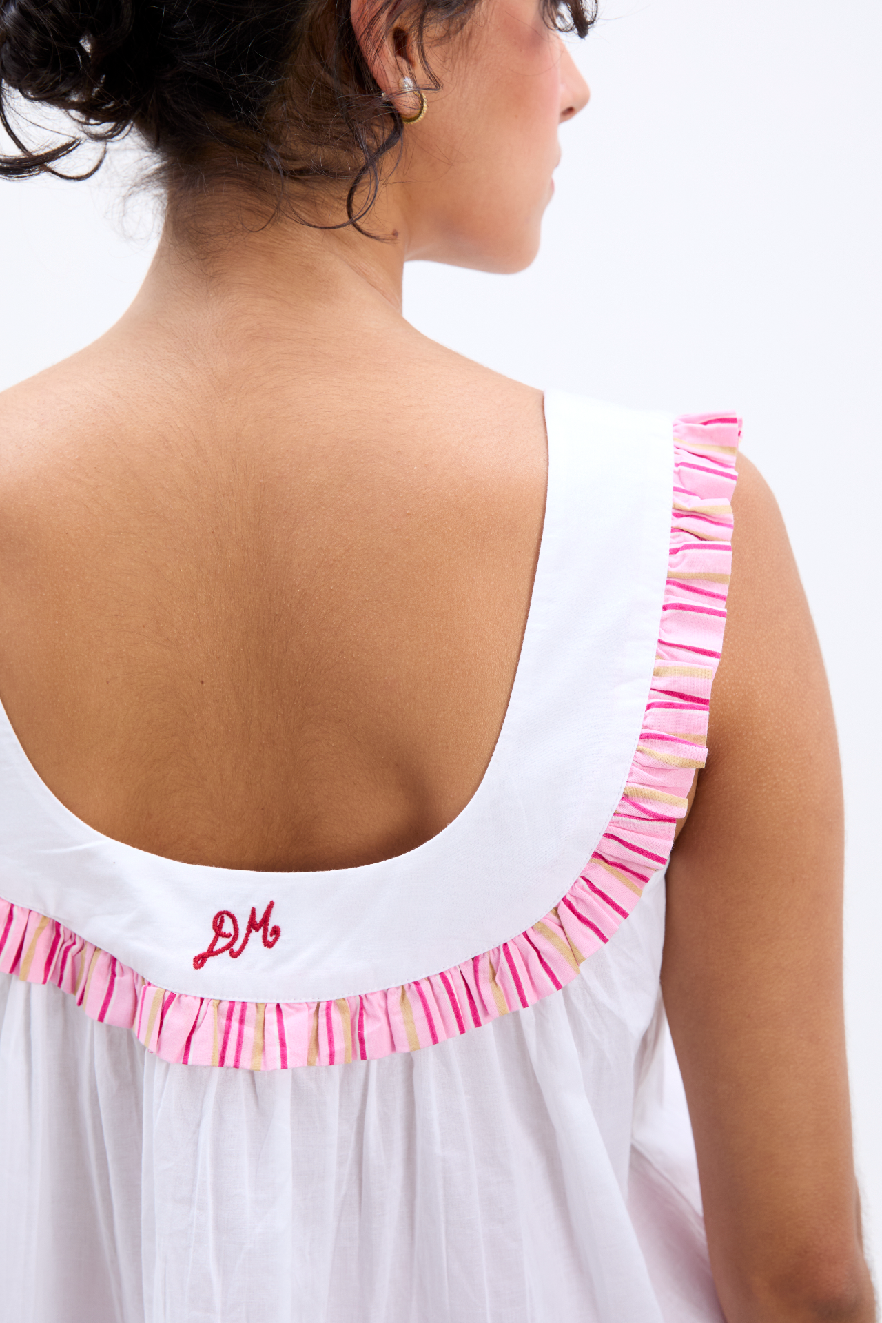 arden shell top - white