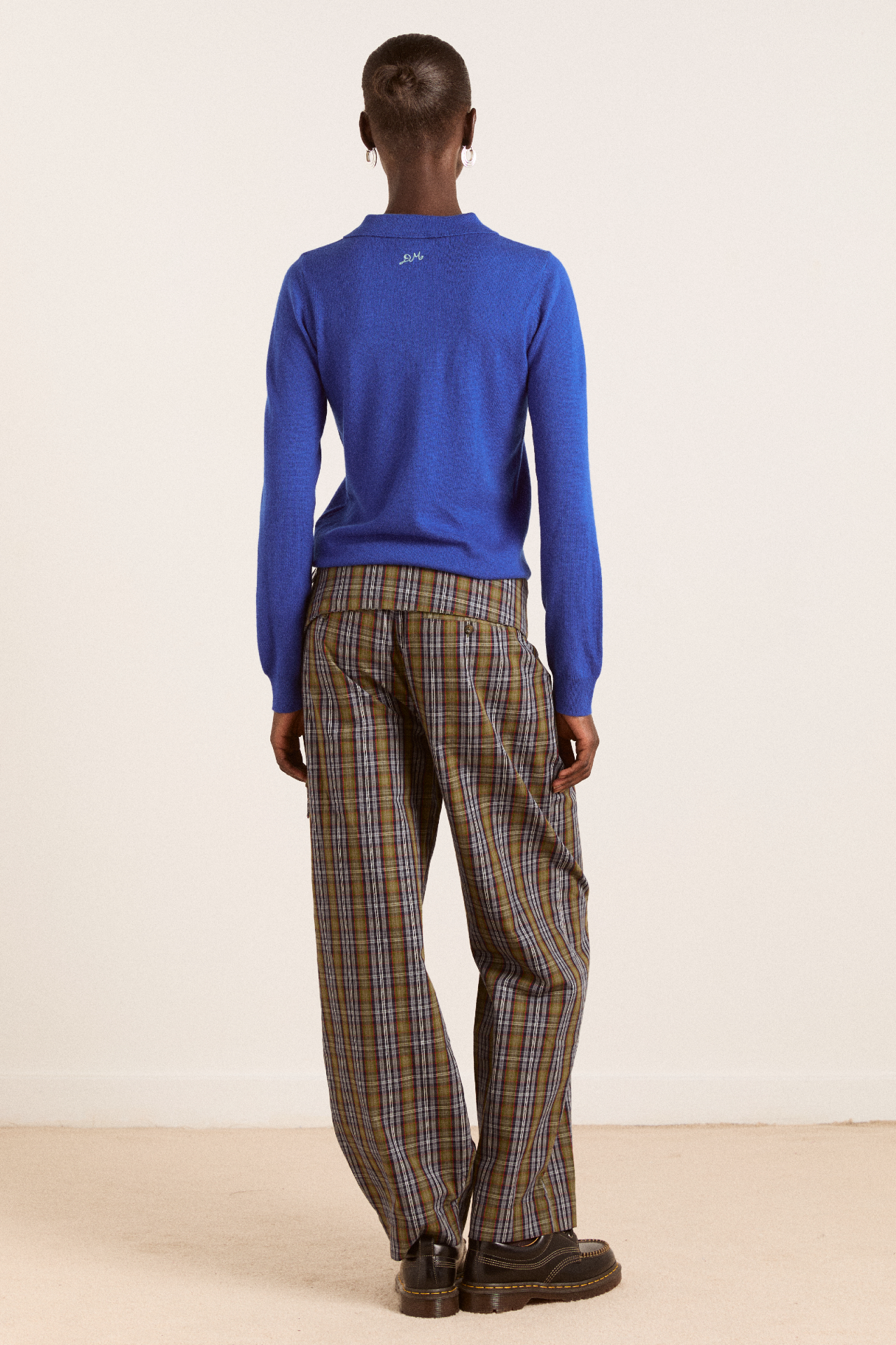 voula wool and cashmere blend cardigan - blue